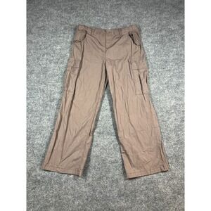 Thereabouts Pants Womens 18.5 Brown Cotton Stretch Cargo Pockets Straight Leg